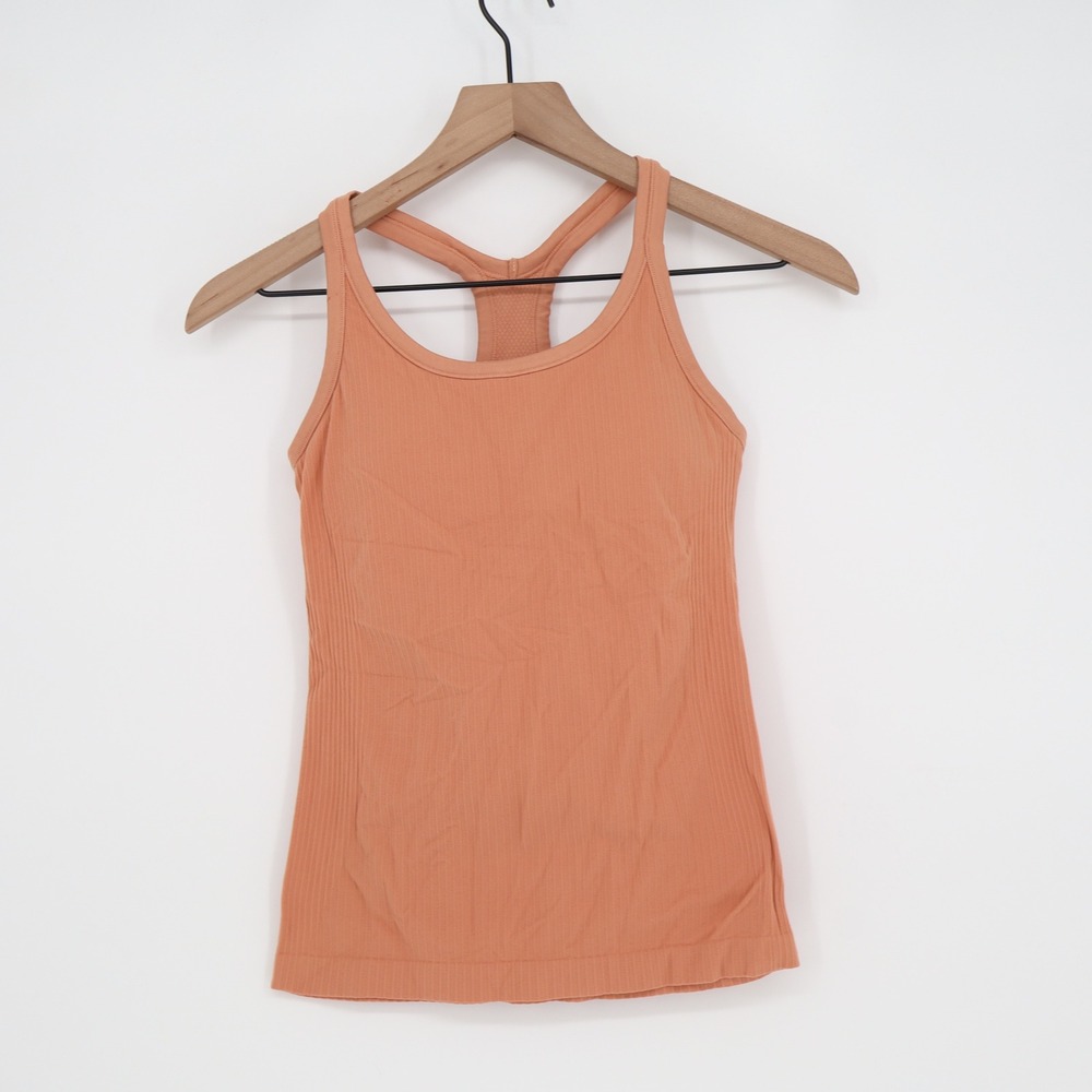 Unbranded Tank Top Womens S Ebb to Street Style Coral Orange Ribbed Excellent